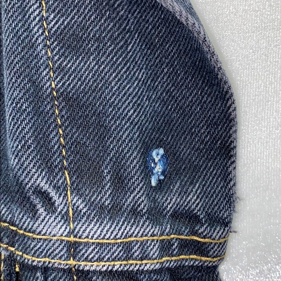 Guess vintage unisex black denim short jean jacket - Picture 7 of 16